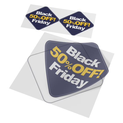 adesivo para vitrine losango