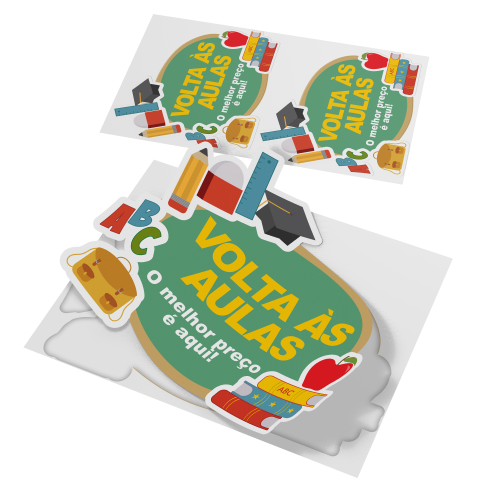 adesivo para vitrine volta às aulas