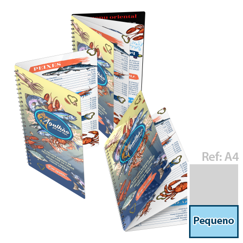 pardápio plástico pvc pequeno | 13,6x21cm