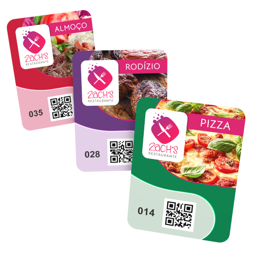 comandas com arte variável 8,5x11,4cm