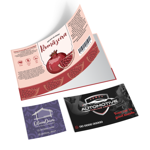 Adesivo quadrado retangular