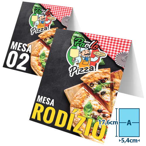 display de mesa | tipo a | 17,6x5,4cm