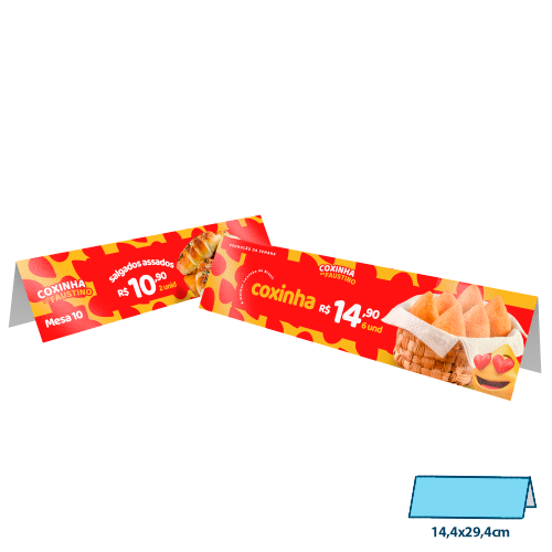 Display de Mesa PVC Dados Variáveis Tipo A 14,4x29,4cm 