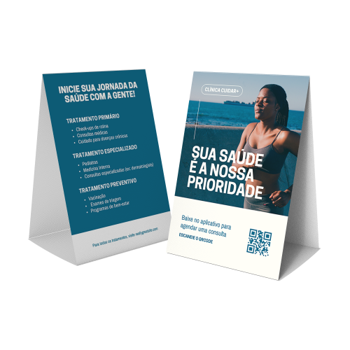 Prisma Vertical Couchê 300g Laminação Fosca