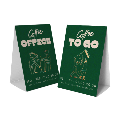 Prisma Vertical Couchê 300g Laminação Fosca + Hot Stampinges