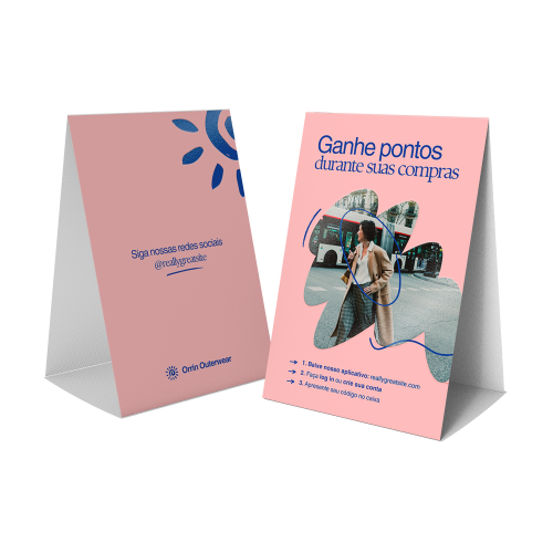 Prisma Vertical Couchê 300g Laminação Fosca + UV Localizado 