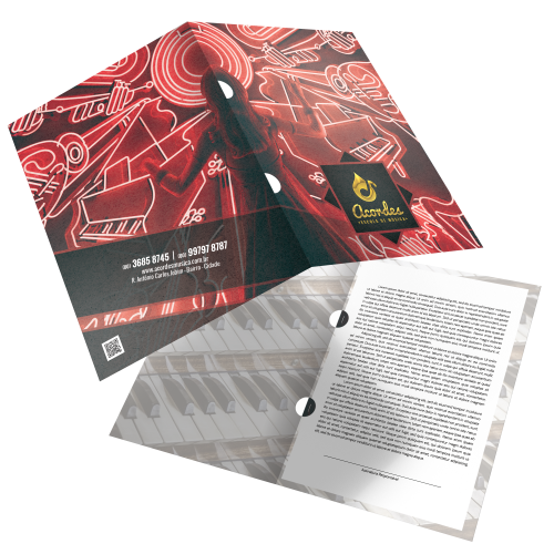 pasta com orelha | couchê 300g | hot stamping