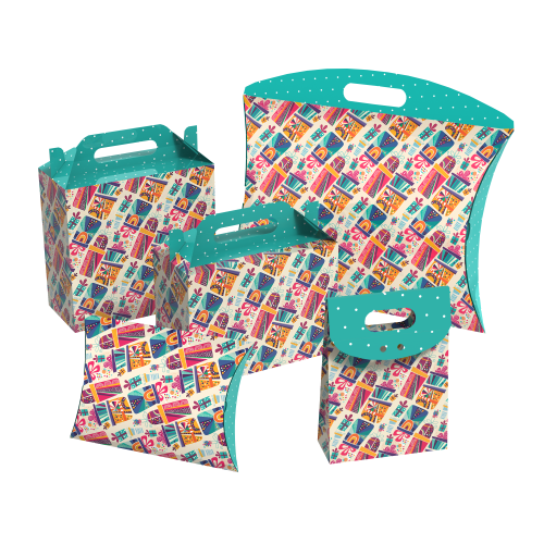 embalagem estampa presente