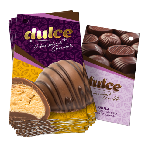 Tag 9x5 Couchê 300g Hot Stamping