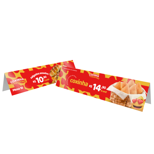 Display de Mesa Dados Variáveis Tipo A 14,4x29,4cm PVC 0,5mm Cristal Frente e Verso