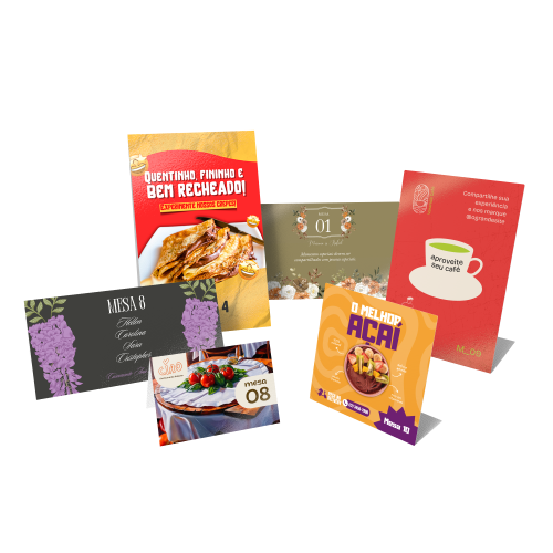 Display de Mesa PVC Dados Variáveis