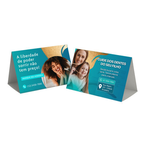 Prisma Horizontal Couchê 300g Laminação Fosca + Hot Stamping 