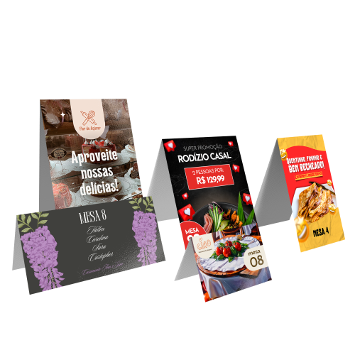 Display de Mesa PVC Dados Variáveis Tipo A