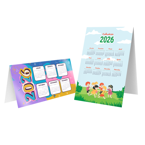  Display de Mesa PVC com Calendário