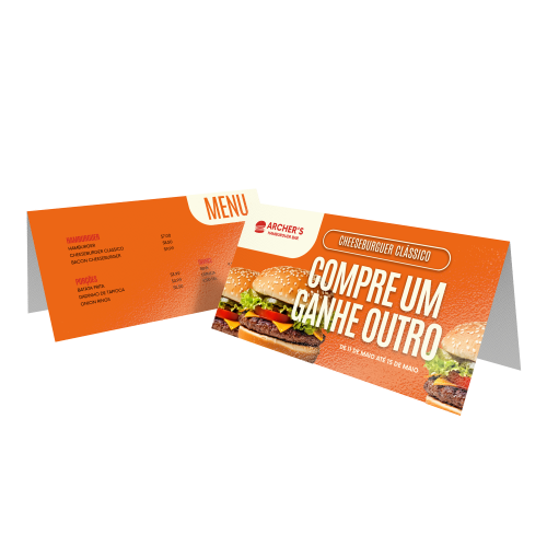 Display de Mesa PVC Arte Única Tipo A 14,4x14,4cm 