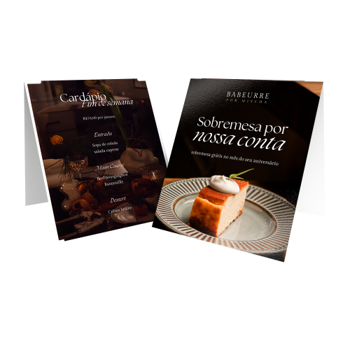 Display de Mesa PVC Arte Única Tipo A 26,7x11,4cm